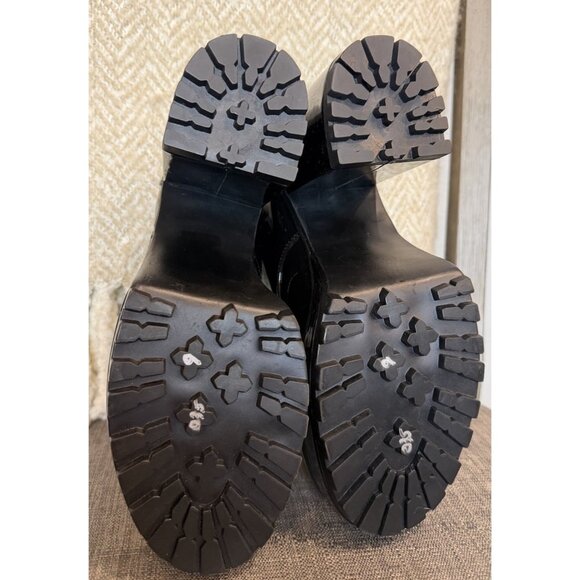 Steve Madden Size 9 Persey Loafer Oxford Shoes Platform Heel Chunky Black - Picture 13 of 13